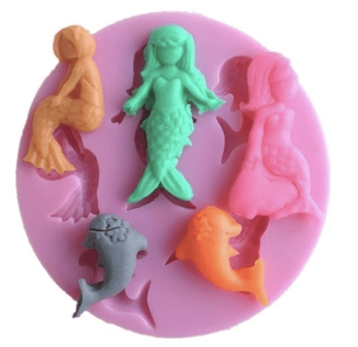 Pretty Mermaid Shaped 3D Silicone Cake Fondant Mold Cake Decoration Tools Soap Candle Moulds Sugar Paste Sugar Craft DIY Moulds - Image 2